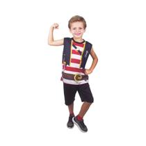 Fantasia Infantil Menino Pirata Estampa Pop Brink Model - Fantasia Infantil Menino Pirata Estampa Pop Brink Model -