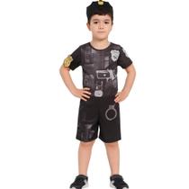 Fantasia Infantil Menino Policial Com Máscara e Distintivo