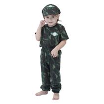 Fantasia Infantil Menino Soldado Camuflado Temático Verde Fantasia Infantil Menino Soldado Camuflado Temático Verde