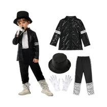 Fantasia Infantil Michael Jackson: Roupa De Dança De Estrela Pop Para Meninos E Meninas, Ideal Para