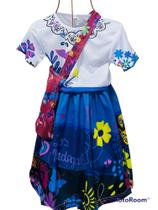 Fantasia Infantil Mirabel vestido e bolsa Princesa