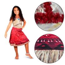 Fantasia Infantil Moana Princesa Disney Clássica com Colar