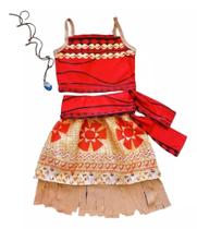 Fantasia Infantil Moana Roupa Com Colar Menina - Closet kids