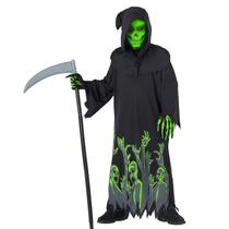Fantasia infantil Morph Glow In The Dark Grim Reaper tamanho M