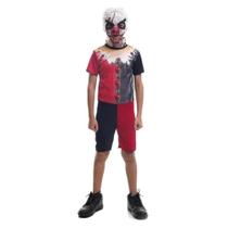 Fantasia Infantil Palhacinho do Terror Halloween - Fantasia Super P/M/G/GG Fantasia Infantil Palhacinho do Terror Halloween - Fantasia Super P/M/G/GG