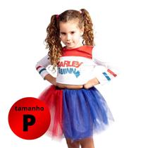 Fantasia Infantil para Meninas Arlequina DC Tamanho P Fantasia Infantil para Meninas Arlequina DC Tamanho P