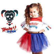Fantasia Infantil para Meninas Harley Quinn com Tutu