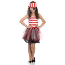 Fantasia Infantil - Piratinha - Dress Up - Tamanho P (3 a 5 anos) - 16300 - Sulamericana