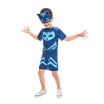 Fantasia Infantil PJ Masks Menino Gato com Mascara