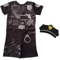 Fantasia Infantil Policial com Máscara Fantasia Infantil Policial com Máscara