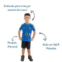 Fantasia Infantil Policial Criança Calção Bermuda Short Meninos Festa Brink Model M eG Fantasia Infantil Policial Criança Calção Bermuda Short Meninos Festa Brink Model M eG