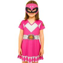 Fantasia Infantil Power Ranger Rosa - Menina Heroína