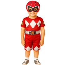 Fantasia Infantil Power Ranger Vermelho - Menino Herói