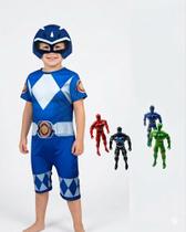 Fantasia Infantil Power Rangers Com Bonecos Envio Imediato !