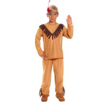 Fantasia Infantil pra Menino Roupa de Índio Americano Completa Carnaval Festas e Teatros