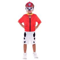 Fantasia Infantil Premium Patrulha Canina Marshall Original com Máscara