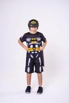 Fantasia infantil Preta Batman Super Heroí