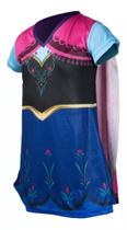 Fantasia Infantil Princesa Ana Frozen com Capa 2 aos 9 anos - SGB modas