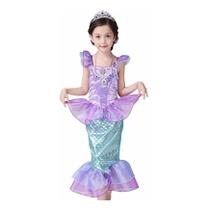 Fantasia Infantil Princesa Ariel Pequena Sereia