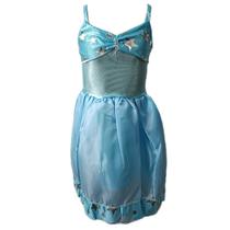 Fantasia Infantil Princesa Azul com Estrelas Vestido