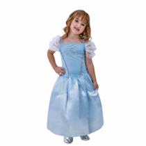 Fantasia Infantil Princesa Cristal Blue - Tam.: G (7 a 9 anos) - Anjo Fantasias