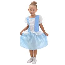 Fantasia Infantil Princesa Cristal Vestido Azul Encantado