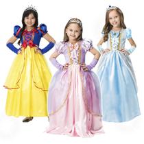 Fantasia Infantil Princesa Disney Super Luxo Feminina Completa - FS