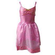 Fantasia Infantil Princesa Rosa com Laço Vestido
