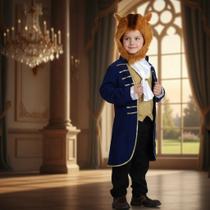 Fantasia Infantil Príncipe Bela Fera Blazer Gravata E Touca Fantasia Infantil Príncipe Bela Fera Blazer Gravata E Touca