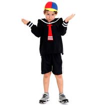 Fantasia Infantil - Quico - Tamanho M (6 a 8 anos) - 22112 - Sulamericana Fantasia Infantil - Quico - Tamanho M (6 a 8 anos) - 22112 - Sulamericana