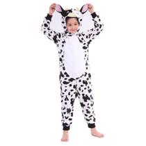 Fantasia infantil Rabtero para animais, macacão unissex para vacas, macacão para gado leiteiro, fantasia infantil de Halloween/Natal/Festival de Carnaval para crianças de 6 a 8 anos
