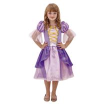 Fantasia Infantil Rapunzel Luxo com Broche