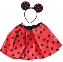 Fantasia Infantil Ratinha Minnie Saia Curta + Tiara Laço