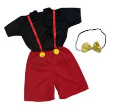 Fantasia Infantil Ratinho Mickey Com Gravatinha- 2 A 8 Anos