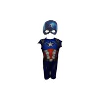 Fantasia Infantil Roupa Capitão América C/ Máscara E.v.a. 3d