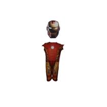 Fantasia Infantil Roupa Homem De Ferro Com Máscara E.v.a. 3D.