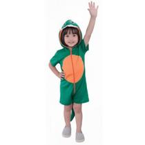Fantasia Infantil Roupa Safari Leão Porco Coelho Tubarão Com Zíper e Rabo Envio Imediato