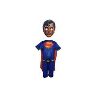 Fantasia Infantil Roupa Super Homem Com Máscara E.v.a. 3d