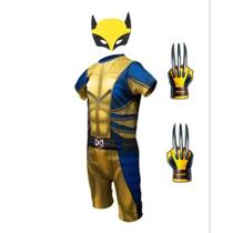 Fantasia Infantil Roupa Wolverine Com Máscara E.v.a
