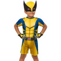 Fantasia Infantil Roupa Wolverine Com Máscara E.v.a Fantasia Infantil Roupa Wolverine Com Máscara E.v.a