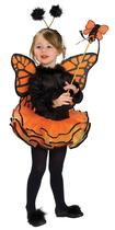 Fantasia infantil Rubies Orange Butterfly com capacete e varinha Fantasia infantil Rubies Orange Butterfly com capacete e varinha