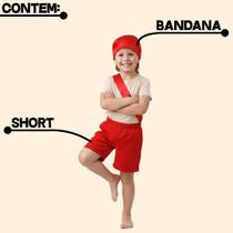 Fantasia Infantil Saci Sitio Do Pica Pau Folclore Tamanho:PP (1/2 ANOS)Cor:Vermelho