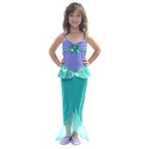 Fantasia Infantil Sereia Azul com Detalhes Brilhantes Fantasia Infantil Sereia Azul com Detalhes Brilhantes