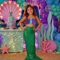 Fantasia Infantil Sereia Cosplay Elástico Cauda Saia Roupa Fantasia Infantil Sereia Cosplay Elástico Cauda Saia Roupa