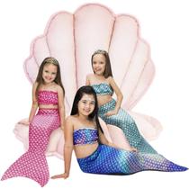 Fantasia Infantil Sereia Mar Encantado Para Festa Luxo