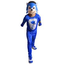 Fantasia Infantil Sonic Longa Máscara de E.V.A