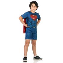 Fantasia Infantil - Super Homem Curto Liga da Justiça - Tamanho G (9 a 12 anos) - 10893 - Sulamericana