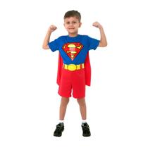 Fantasia Infantil - Super Homem Curto - Tamanho P (3 a 5 anos) - 10175 - Sulamericana