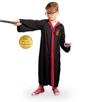 Fantasia Infantil Super Magia Harry Potter Preto