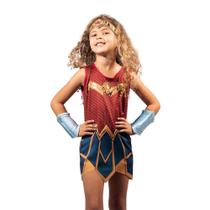 Fantasia Infantil Super Magia Mulher Maravilha Vermelho Fantasia Infantil Super Magia Mulher Maravilha Vermelho